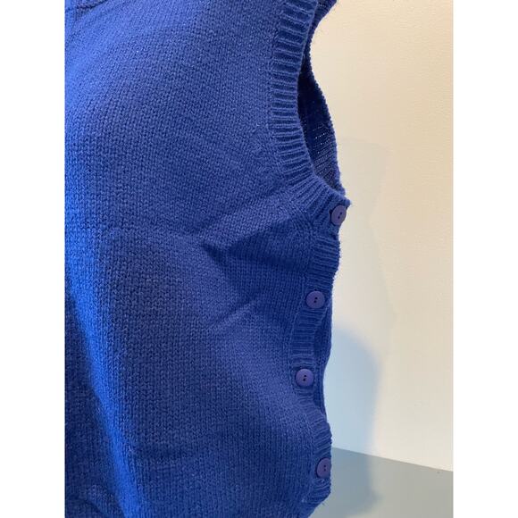 Objectives womens blue sweater vest button detail size L - Picture 5 of 7